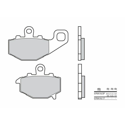 Pastillas de freno sinterizadas Brembo 07KA16SP - motoscamaralweb.com