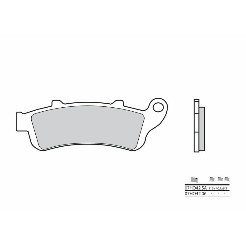 Pastillas de freno orgánicas Brembo 07HO4206 - motoscamaralweb.com