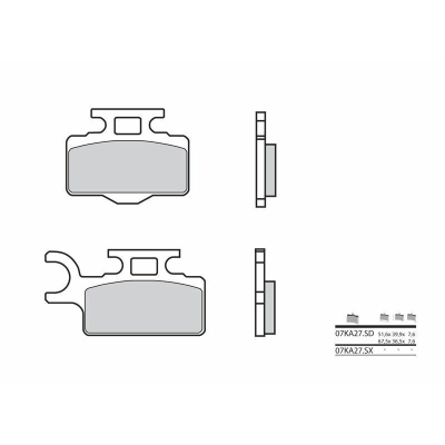 Pastillas de freno sinterizadas Brembo 07KA27SD - motoscamaralweb.com