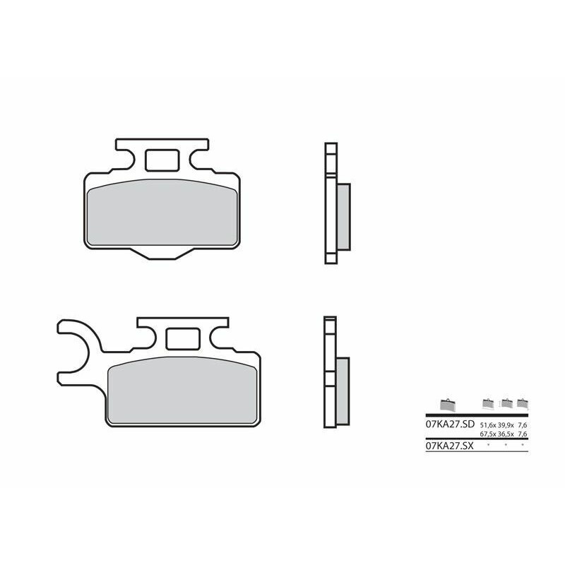 Pastillas de freno sinterizadas Brembo 07KA27SD - motoscamaralweb.com Pastillas de freno sinterizadas Brembo 07KA27SD - motoscamaralweb.com