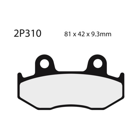 Juego pastillas de freno NISSIN 2P310NS Del. SH125 01-08 - motoscamaralweb.com