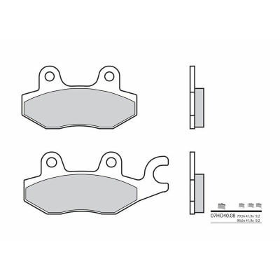 Pastillas de freno orgánicas Brembo 07HO4008 - motoscamaralweb.com