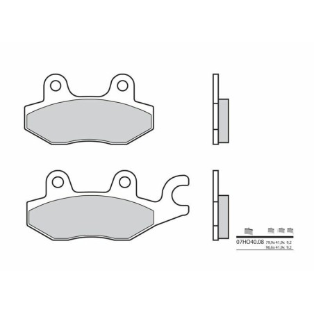 Pastillas de freno orgánicas Brembo 07HO4008 - motoscamaralweb.com