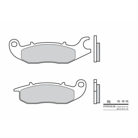 Pastillas de freno orgánicas Brembo 07HO5606 - motoscamaralweb.com