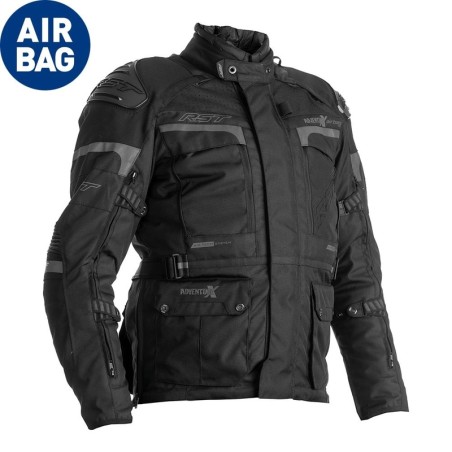 Chaqueta Textil (Hombre) con Airbag RST ADVENTURE-X Negro . Talla 50/S - motoscamaralweb.com