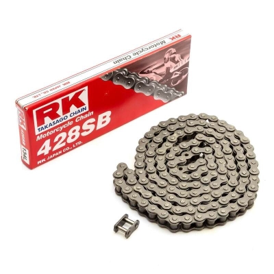 Cadena RK 428SB con 124 eslabones negro - motoscamaralweb.com