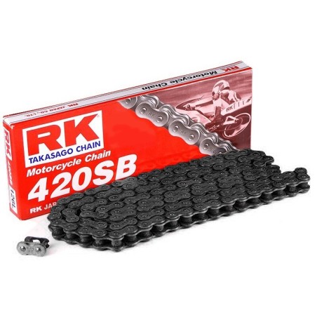 Cadena RK 420SB con 104 eslabones negro - motoscamaralweb.com