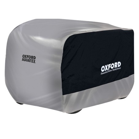 Funda de protección para exterior OXFORD Aquatex - ATV / Quad - Negro / Plata - M - motoscamaralweb.com