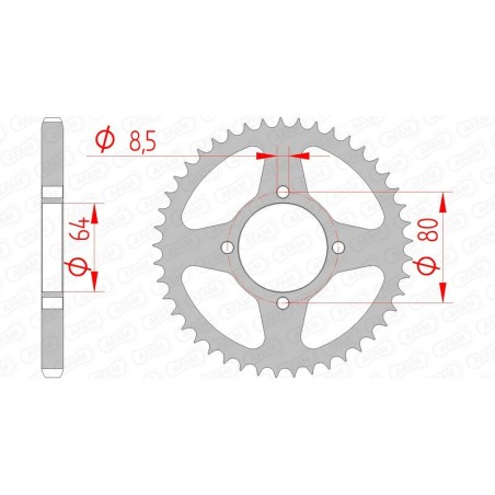 Corona AFAM acero estándar 12200 - Paso 428 - motoscamaralweb.com