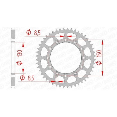 Corona AFAM acero estándar 12323 - Paso 520 - motoscamaralweb.com