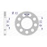 Corona AFAM aluminio 60104 - Paso 428 - motoscamaralweb.com