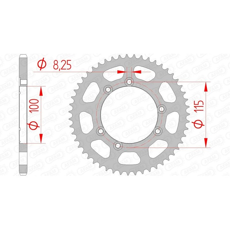Corona AFAM acero estándar 92115 - Paso 420 - motoscamaralweb.com Corona AFAM acero estándar 92115 - Paso 420 - motoscamaralweb.com