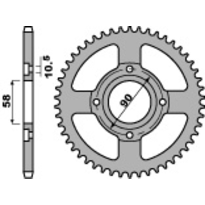 Corona PBR acero C45 estándar 269 - 428 - motoscamaralweb.com Corona PBR acero C45 estándar 269 - 428 - motoscamaralweb.com