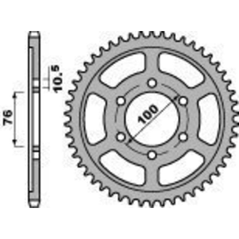 Corona PBR acero C45 estándar 825 - 530 - motoscamaralweb.com Corona PBR acero C45 estándar 825 - 530 - motoscamaralweb.com