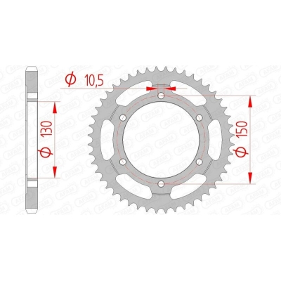 Corona AFAM acero estándar 10502 - Paso 525 - motoscamaralweb.com