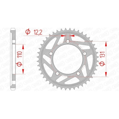 Corona AFAM acero estándar 164800 - Paso 525 - motoscamaralweb.com