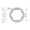 Corona AFAM aluminio 51804 - Paso 520 - Requiere portacoronas AFAM - motoscamaralweb.com