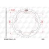 Corona AFAM acero estándar 92836 - Paso 525 - motoscamaralweb.com