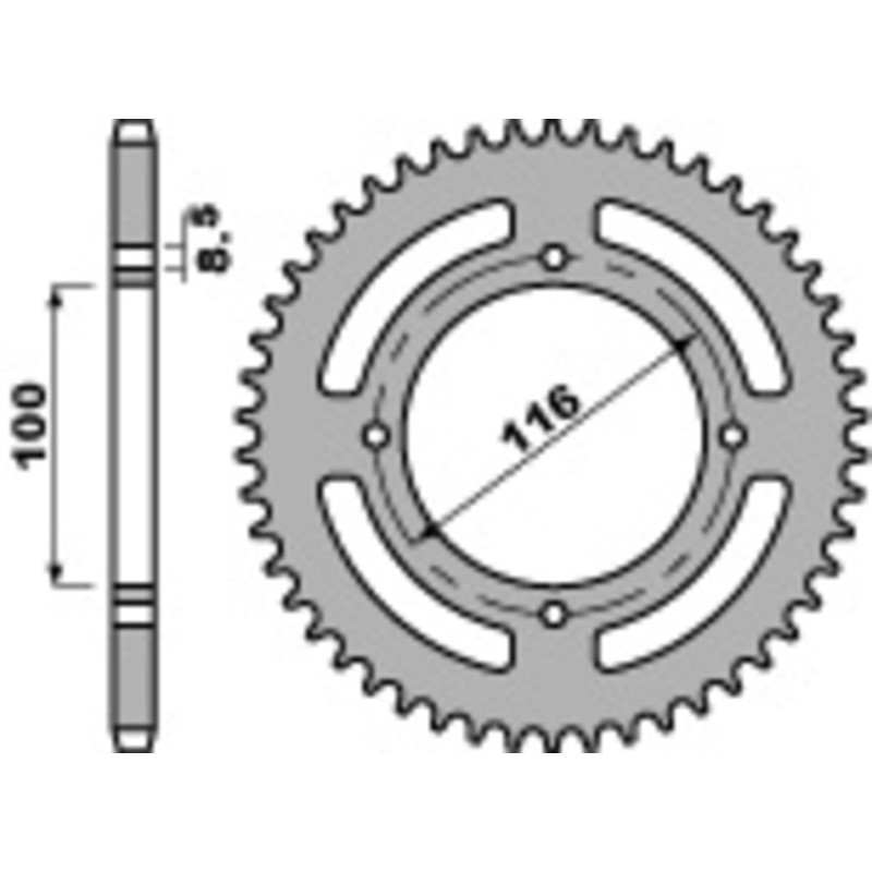 Corona PBR acero C45 estándar 467 - 420 - motoscamaralweb.com Corona PBR acero C45 estándar 467 - 420 - motoscamaralweb.com
