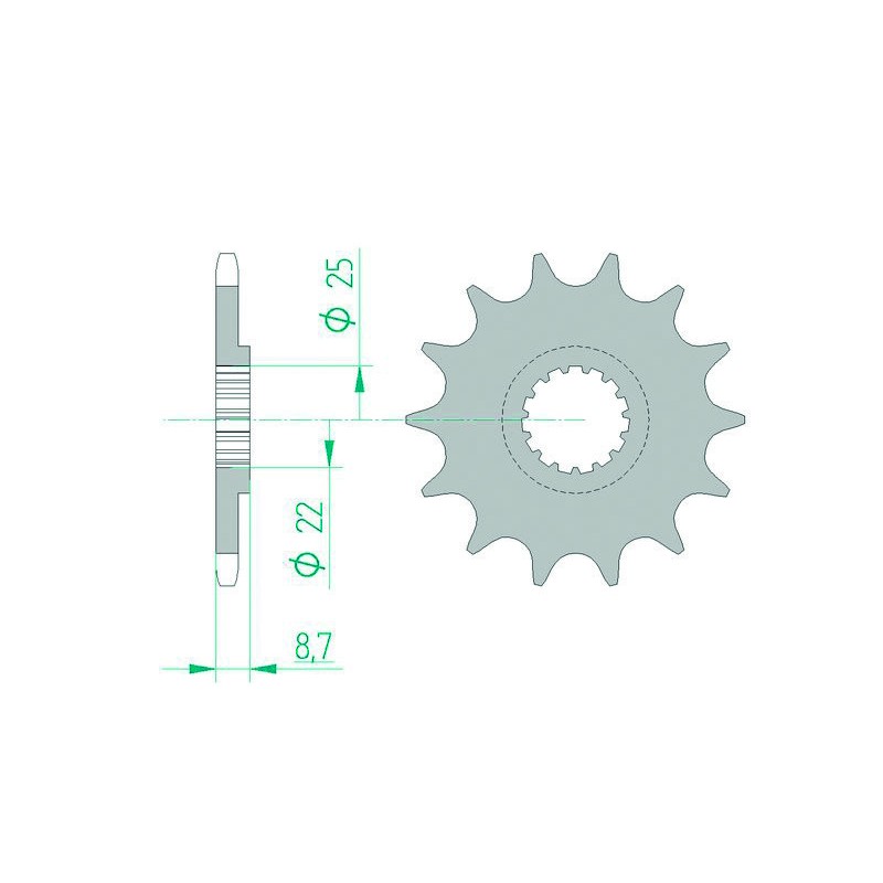 Piñón AFAM acero autolimpiable 73301 - Paso 520 - motoscamaralweb.com Piñón AFAM acero autolimpiable 73301 - Paso 520 - motoscamaralweb.com