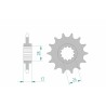 Piñón AFAM acero estándar 20516 - Paso 520 - motoscamaralweb.com