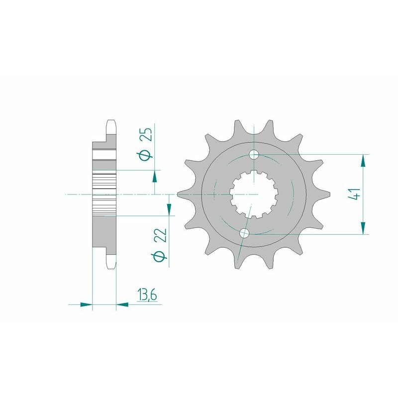 Piñón AFAM acero estándar 20517 - Paso 520 - motoscamaralweb.com Piñón AFAM acero estándar 20517 - Paso 520 - motoscamaralweb.com
