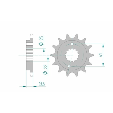 Piñón AFAM acero estándar 20517 - Paso 520 - motoscamaralweb.com