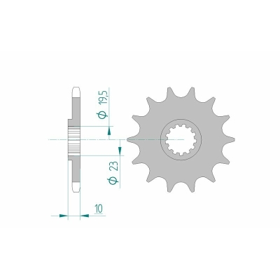 Piñón AFAM acero autolimpiable 22303 - Paso 520 - motoscamaralweb.com