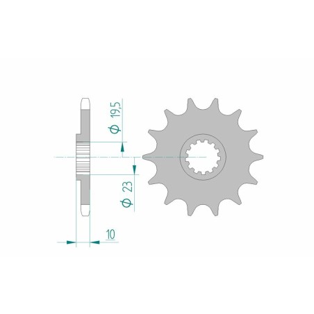 Piñón AFAM acero autolimpiable 22303 - Paso 520 - motoscamaralweb.com