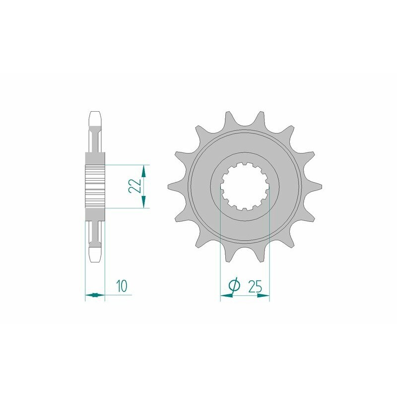 Piñón AFAM acero estándar 94312 - Paso 520 - motoscamaralweb.com Piñón AFAM acero estándar 94312 - Paso 520 - motoscamaralweb.com