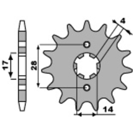 Piñón PBR acero estándar 2118 - 428 - motoscamaralweb.com