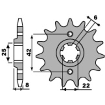 Piñón PBR acero estándar 281 - 520 - motoscamaralweb.com