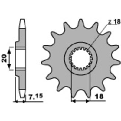 Piñón PBR acero estándar 432 - 520 - motoscamaralweb.com