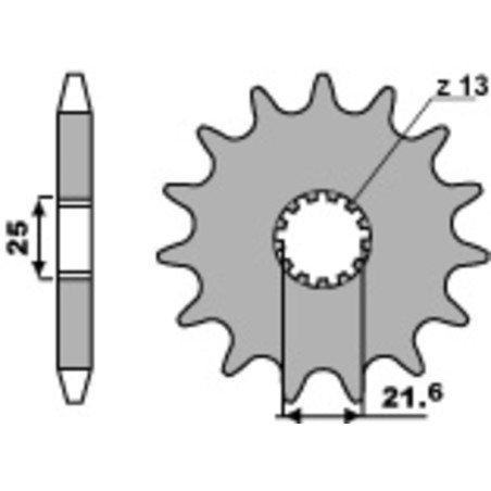 Piñón PBR acero estándar 518 - 630 - motoscamaralweb.com