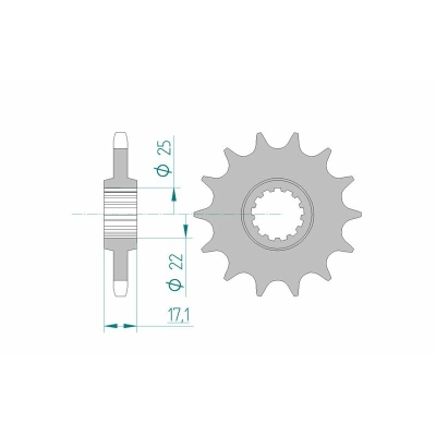 Piñón AFAM acero estándar 20405 - Paso 525 - motoscamaralweb.com