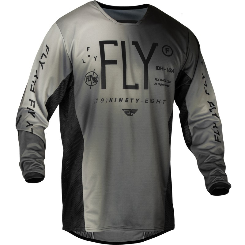 Camiseta infantil FLY RACING Kinetic Prodigy - Negro / Gris claro - motoscamaralweb.com Camiseta infantil FLY RACING Kinetic Prodigy - Negro / Gris claro - motoscamaralweb.com