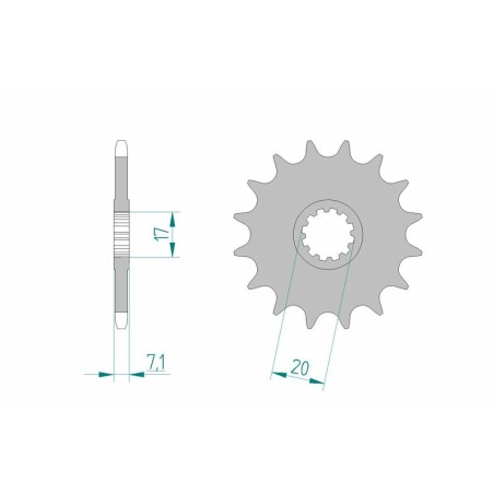 Piñón AFAM acero estándar 94119 - 420 - Motor Minarelli AM6 - motoscamaralweb.com