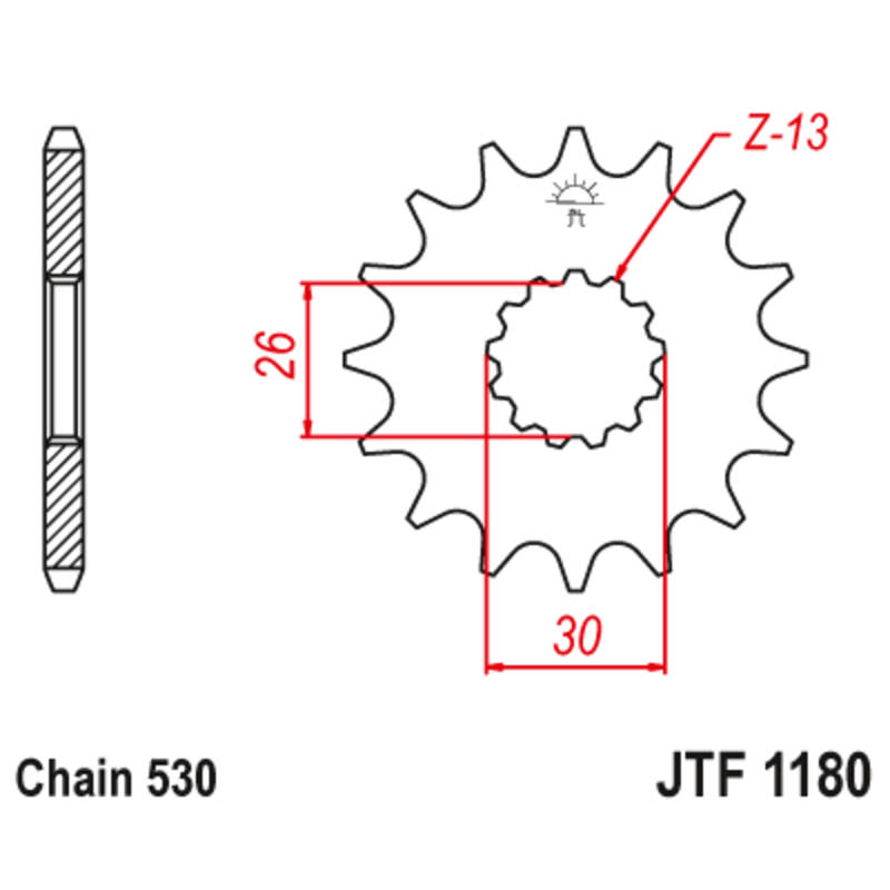 Piñón con goma anti-ruido JT SPROCKETS acero 1180 - 530 - motoscamaralweb.com Piñón con goma anti-ruido JT SPROCKETS acero 1180 - 530 - motoscamaralweb.com