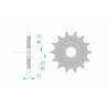 Piñón AFAM acero estándar 22401 - Paso 520 - motoscamaralweb.com