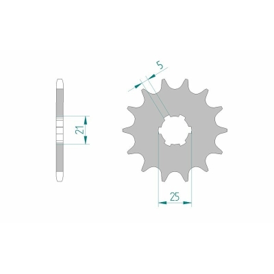 Piñón AFAM acero estándar 30300 - Paso 520 - motoscamaralweb.com