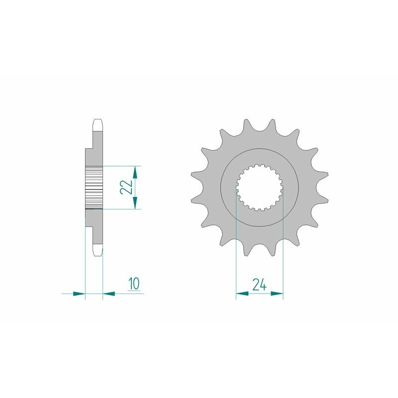 Piñón AFAM acero estándar 61301 - Paso 520 - motoscamaralweb.com Piñón AFAM acero estándar 61301 - Paso 520 - motoscamaralweb.com