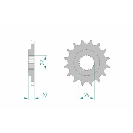 Piñón AFAM acero estándar 61301 - Paso 520 - motoscamaralweb.com