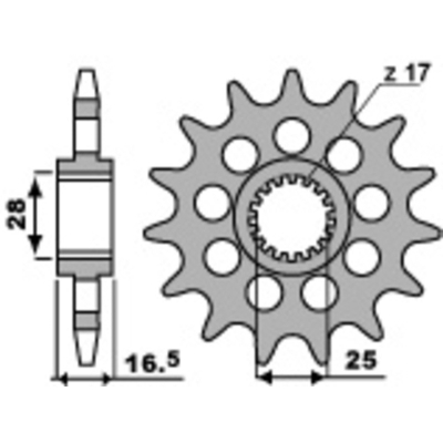 Piñón PBR acero estándar 2147 - 525 - motoscamaralweb.com