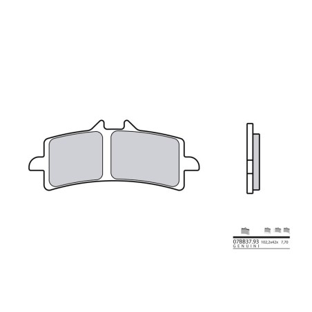 Pastillas de freno sinterizadas Brembo 07BB37LA - motoscamaralweb.com