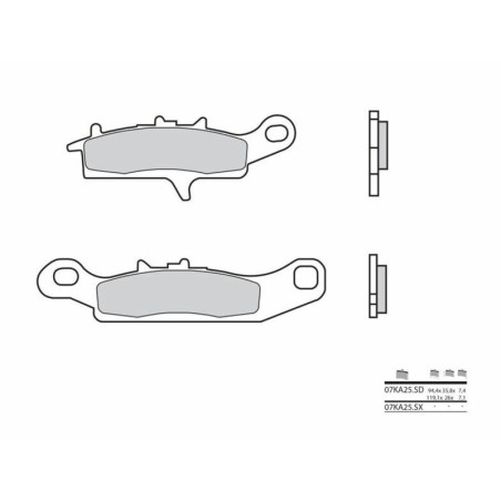 Pastillas de freno sinterizadas Brembo 07KA25SD - motoscamaralweb.com