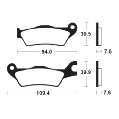 Pastillas de freno TECNIUM orgánicas - MA451 - motoscamaralweb.com