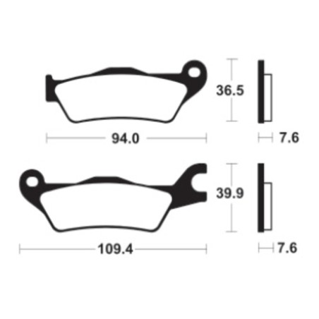 Pastillas de freno TECNIUM orgánicas - MA451 - motoscamaralweb.com