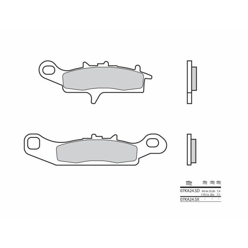 Pastillas de freno sinterizadas Brembo 07KA24SD - motoscamaralweb.com