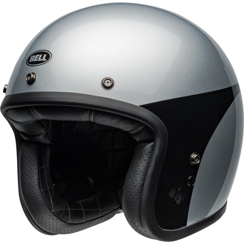 Casco BELL Custom 500 - Chassis Gloss Silver Black - motoscamaralweb.com Casco BELL Custom 500 - Chassis Gloss Silver Black - motoscamaralweb.com