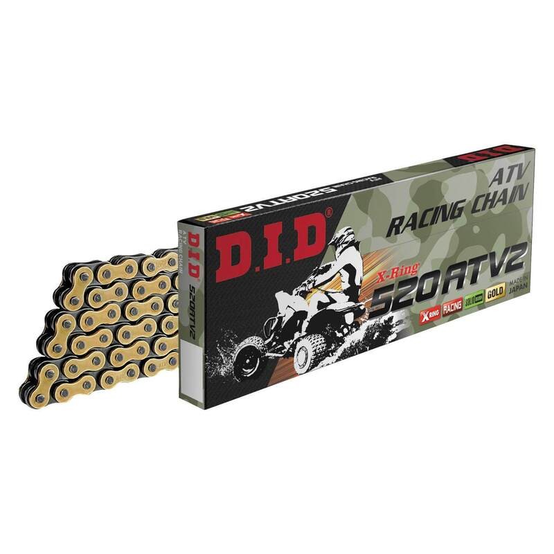 Cadena DID 520ATV2 con 098 eslabones oro/negro - motoscamaralweb.com Cadena DID 520ATV2 con 098 eslabones oro/negro - motoscamaralweb.com